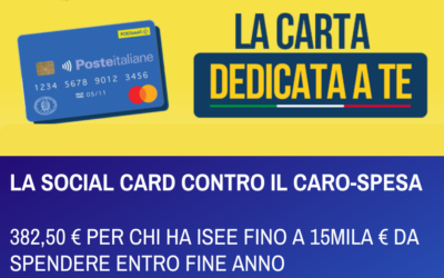 “DEDICATA A TE”, LA CARD DEL GOVERNO CONTRO IL CARO SPESA